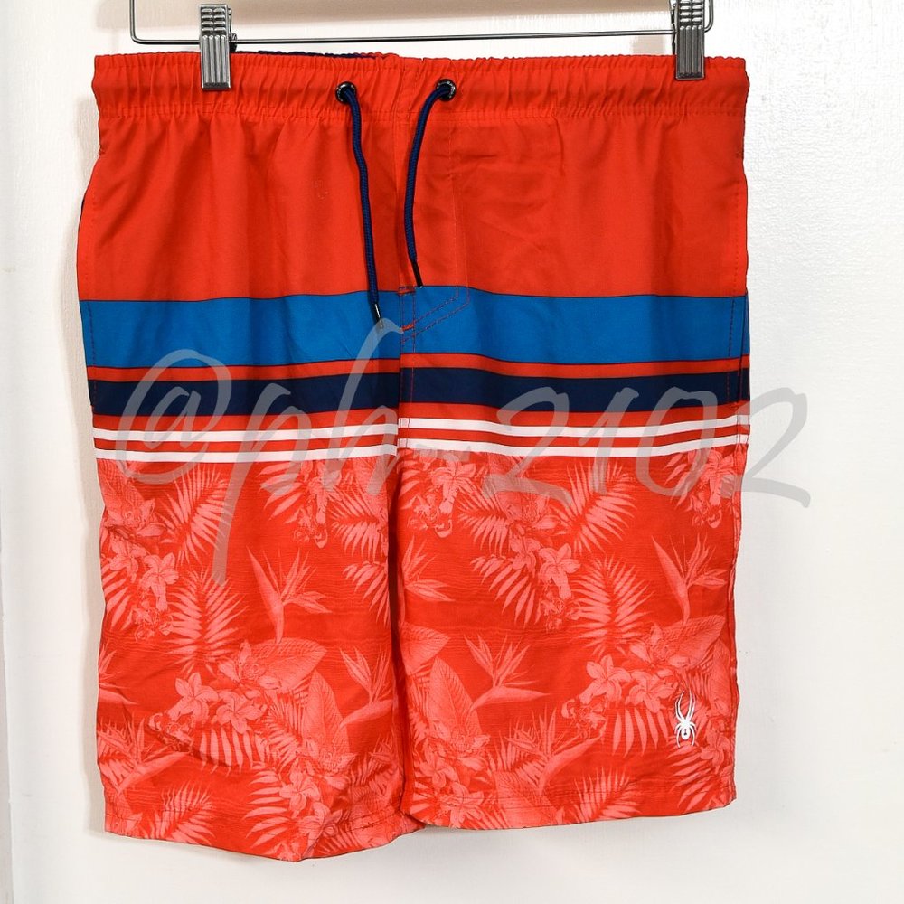 Spyder BOYS Youth 2-piece Swim Set BLUE - Picture 6 of 13
